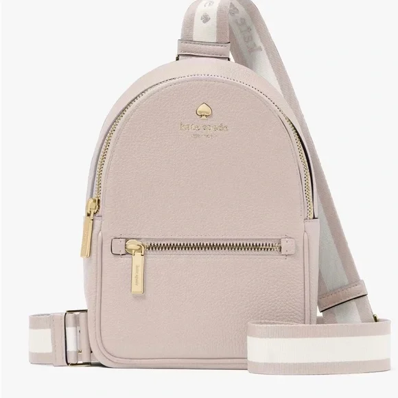 ♠️Kate Spade Emma Pebbled Leather Small Backpack Sling Bag, Cozy Grey NWT New design of pebbled leather, Emma Collection. ?Camera bag  main image 2